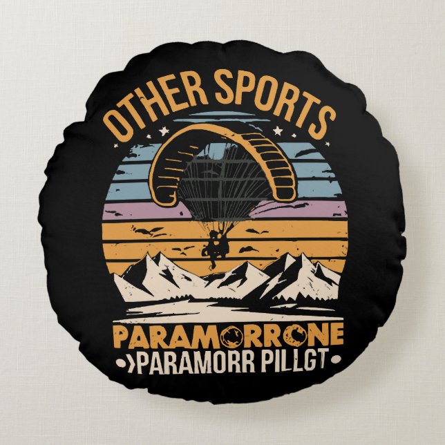 Paramotor Pilot Paramotoring Round Cushion (Front)