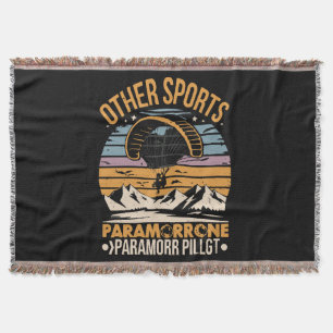 Paramotor Pilot Paramotoring Throw Blanket