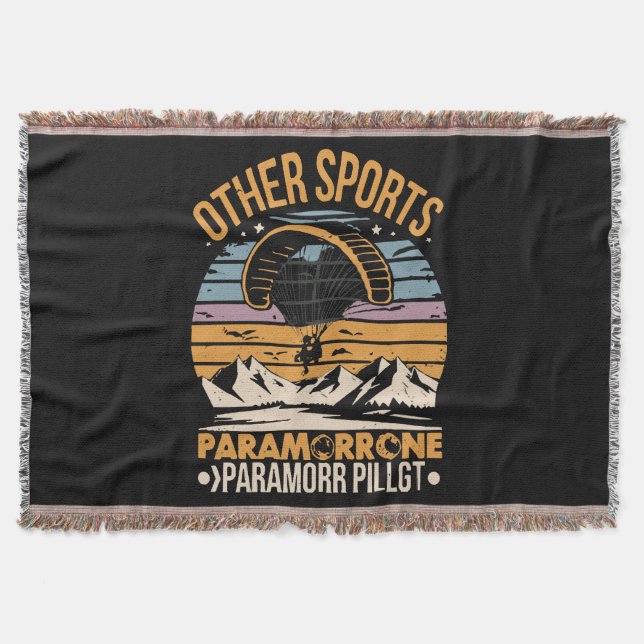 Paramotor Pilot Paramotoring Throw Blanket (Front)