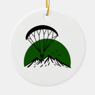 Paramotor Retro  Ceramic Ornament