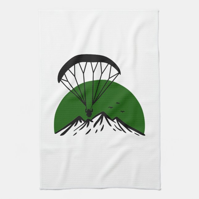 Paramotor Retro  Tea Towel (Vertical)