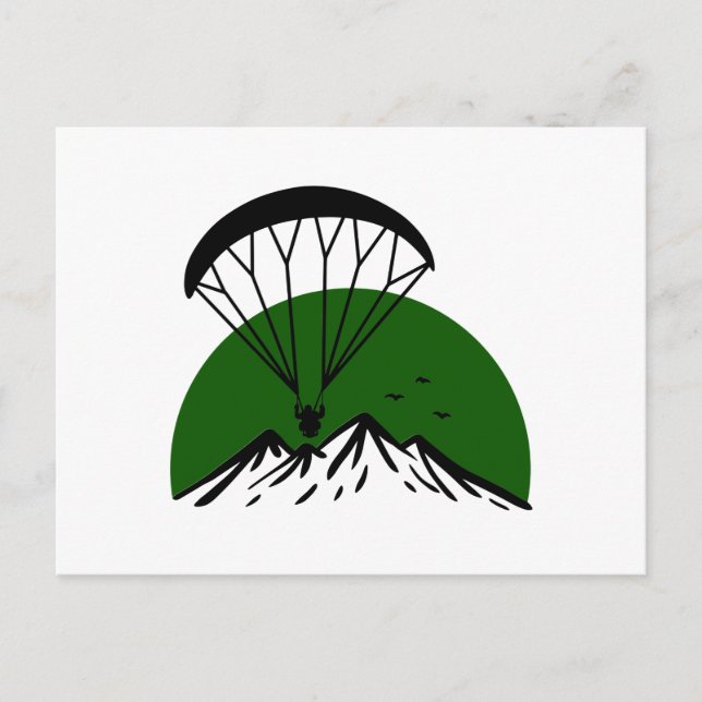 Paramotor Retro Vintage Postcard (Front)
