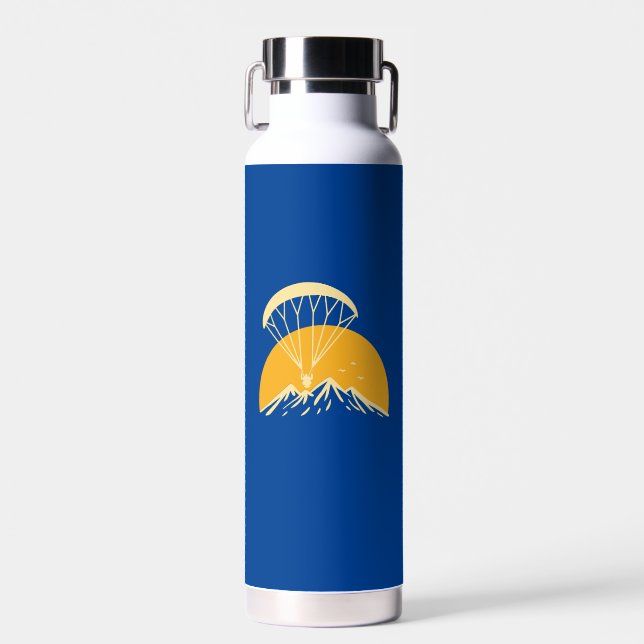 Paramotoring Retro Water Bottle (Front)