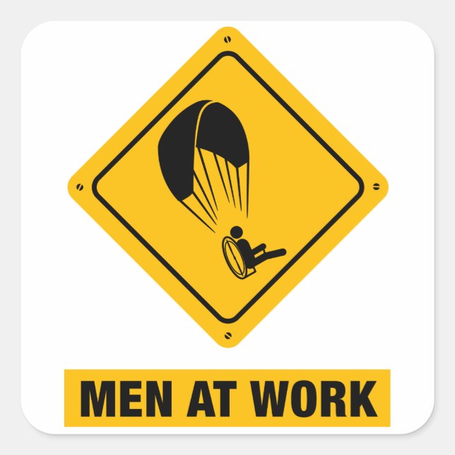 Paramotoring Square Sticker (Front)