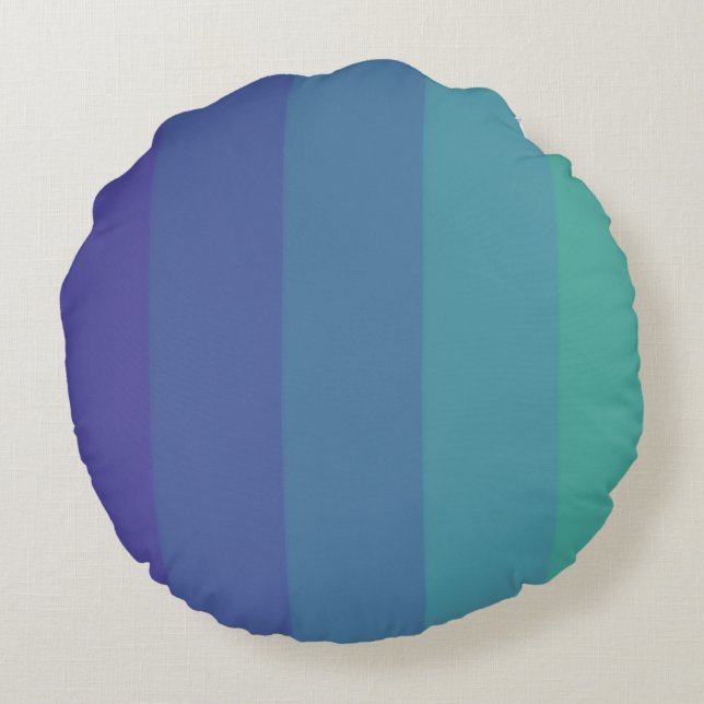 Paranoia Colour Palette  Eye Catching Blue Sky Cya Round Cushion (Back)