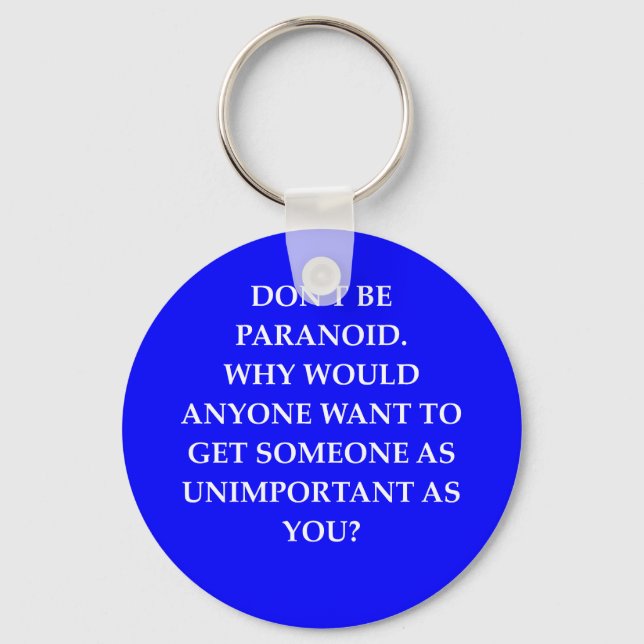 paranoia joke key ring (Front)