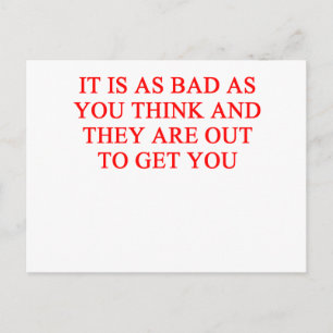 paranoia postcard