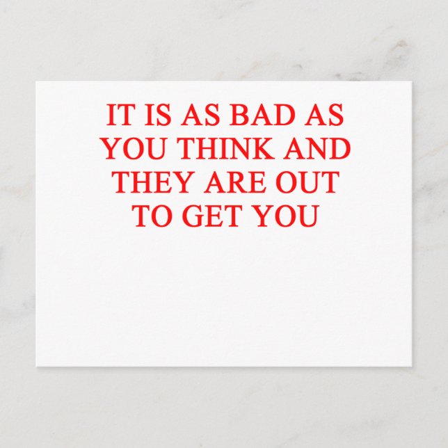 paranoia postcard (Front)