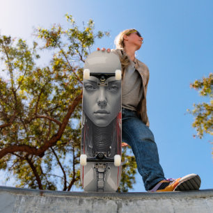 Paranoid Android Girl Futuristic Skateboard