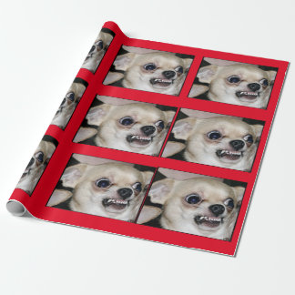 Paranoid Chihuahua wrap up your High Anxiety Wrapping Paper