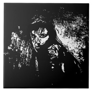 Paranoid Day Ceramic Tile