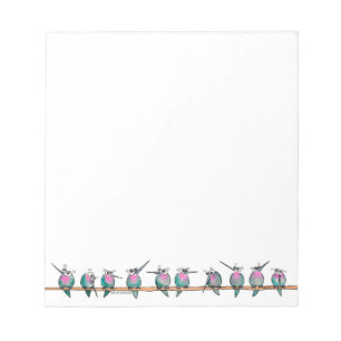 Paranoid Hummingbird notepaper Notepad