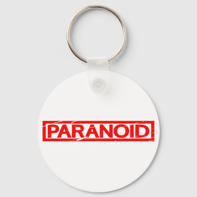 Paranoid Stamp Key Ring (Front)