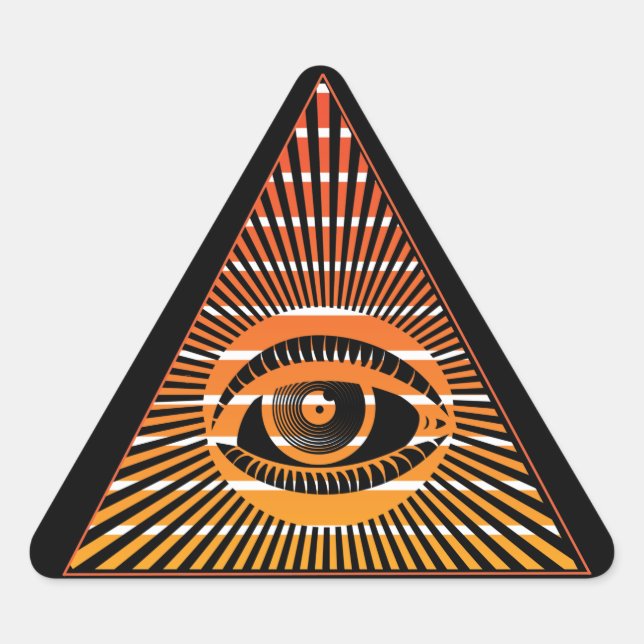 Paranormal All Seeing Eye of Providence Spiritual  Triangle Sticker (Front)