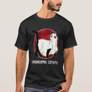 Paranormal Cativity Cat Lover Spooky Ghost Kitten  T-Shirt
