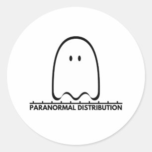 Paranormal distribution classic round sticker