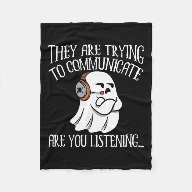 Paranormal Evp Hunting Ghost Hunter Adventures  Fleece Blanket (Front)
