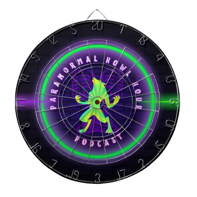 Paranormal Howl Hour Dartboard – Official PHHP Log (Front)