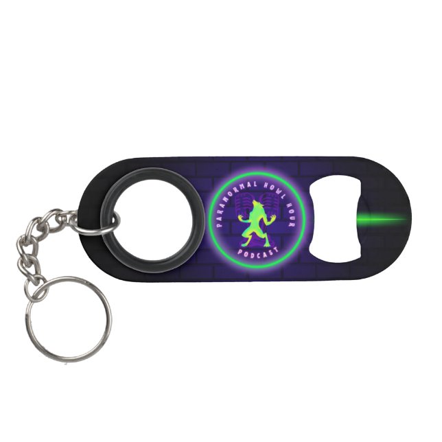 Paranormal Howl Hour Mini Keychain Bottle Opener (Back Horizontal)