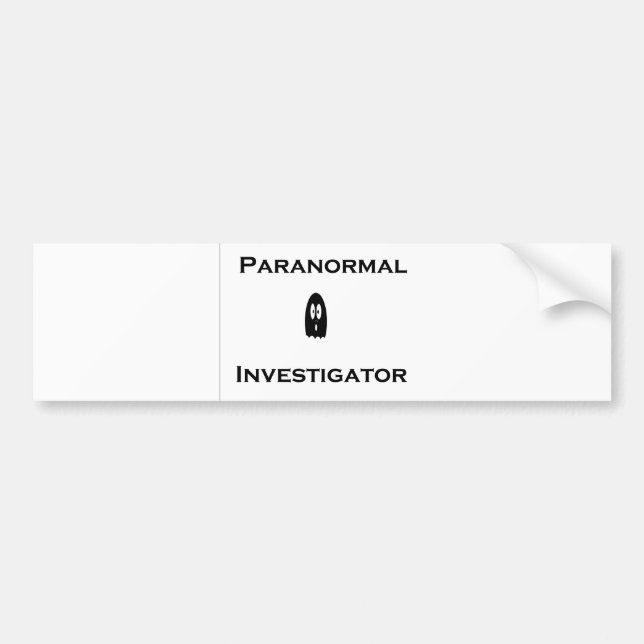 Paranormal Investigator Bumper Sticker (Front)