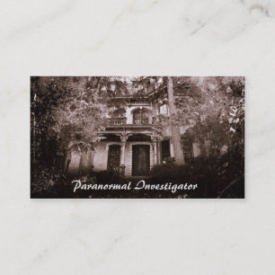 Paranormal Investigator Business Card HauntedHouse