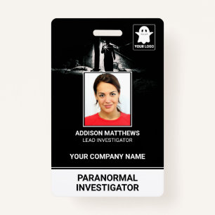 Paranormal Investigator Employee Photo ID Name Tag ID Badge
