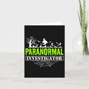 Paranormal Investigator Ghost Hunting Ghost Hunter Card