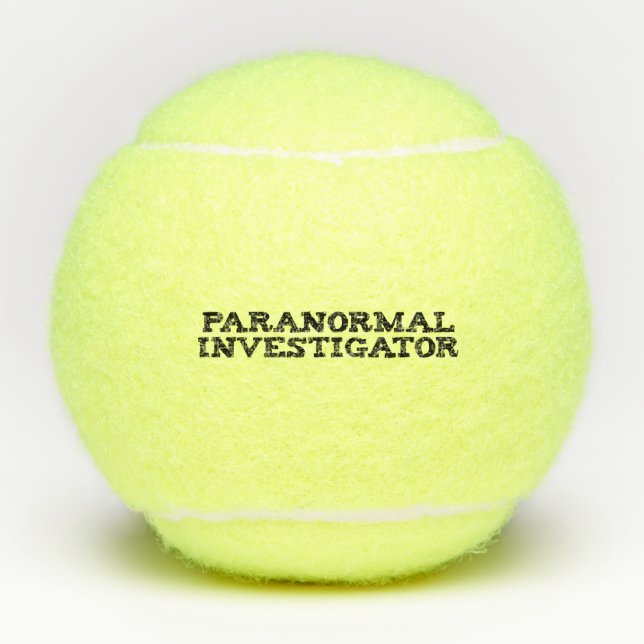 Paranormal Investigator Ghost Hunting Tennis Balls (Front)