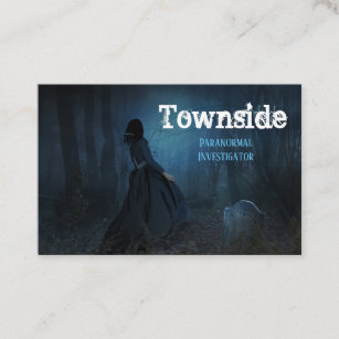 Paranormal Investigator Graveyard Business Card