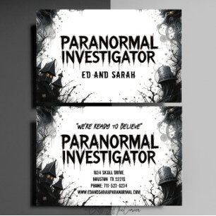 Paranormal Investigator Haunted Business Card