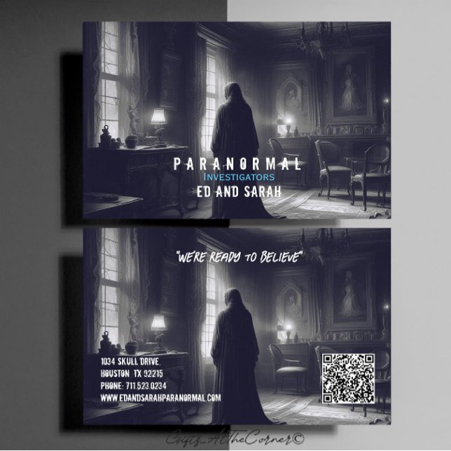 Paranormal Investigator Haunted Ghost Business Card (Creator Uploaded)