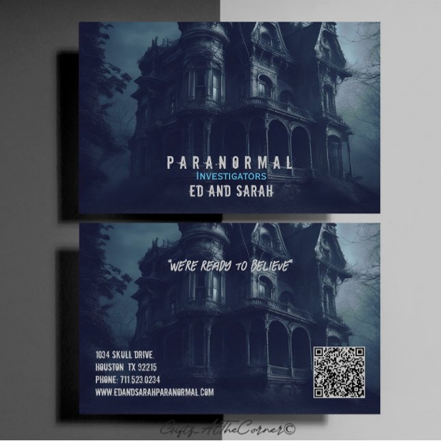 Paranormal Investigator Haunted House Business Card (Creator Uploaded)