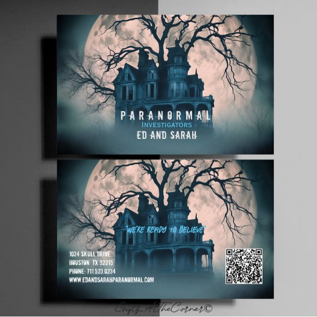 Paranormal Investigator Haunted Mansion Business Card (Creator Uploaded)