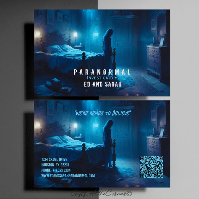 Paranormal Investigator Haunted Room Business Card (Creator Uploaded)