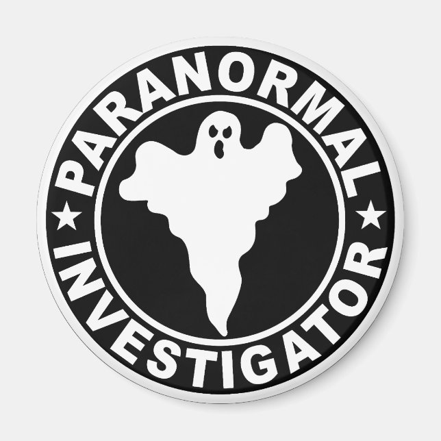 Paranormal Investigator Logo Supernatural Ghost Magnet (Front)