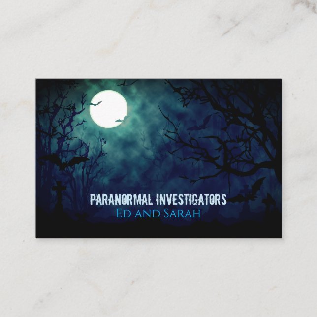 Paranormal Investigator The Fullmoon Cold Edition  Business Card (Front)