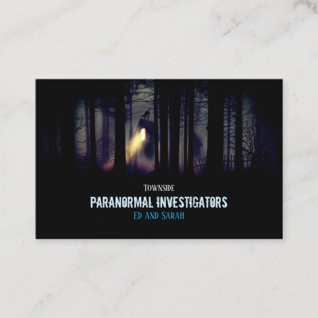 Paranormal Investigator The Haunted Cabin  Business Card (Front)