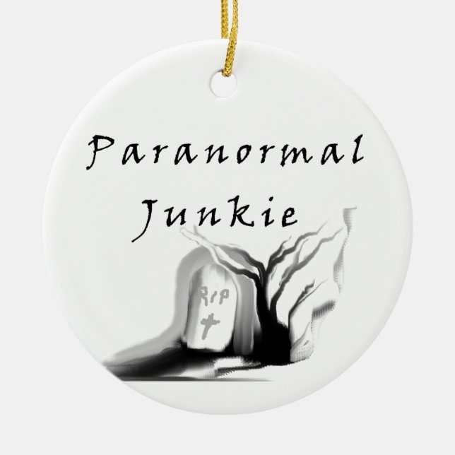 Paranormal Junkie Ceramic Tree Decoration (Front)