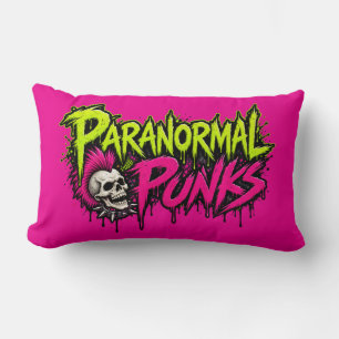 Paranormal Punks Throw Pillow - Pink