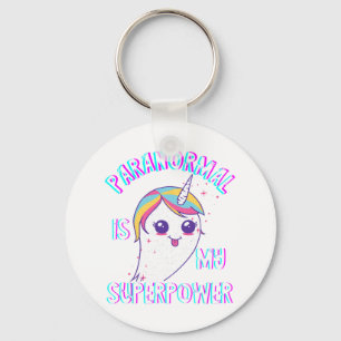 Paranormal Superpower Ghost Unicorn Ghost Hunting Key Ring