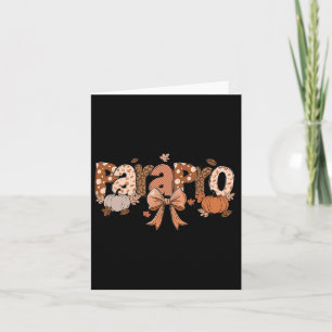 Parapro Retro Paraprofessional Fall And Thanksgivi Card