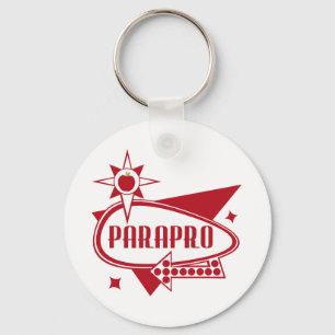 Parapro - Retro Red 60's Inspired Sign Key Ring