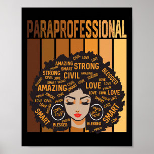 Paraprofessional African American Women Black Hist Poster