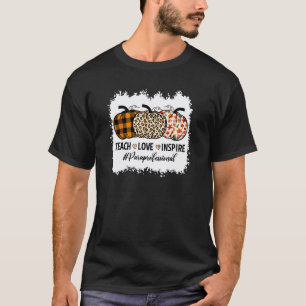 Paraprofessional Back To School Pumpkin Fall Teach T-Shirt