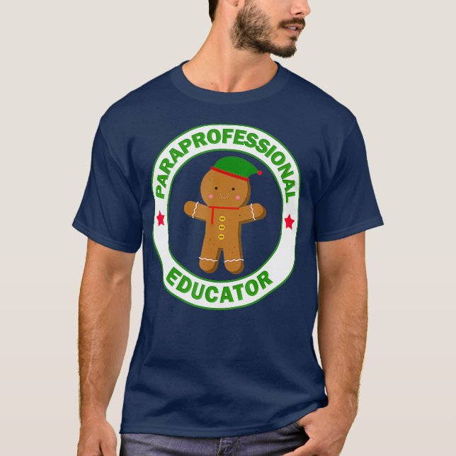 Paraprofessional educator Christmas paraeducator T-Shirt (Front)