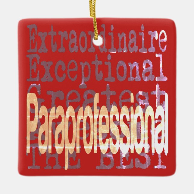Paraprofessional Extraordinaire Ceramic Ornament (Front)