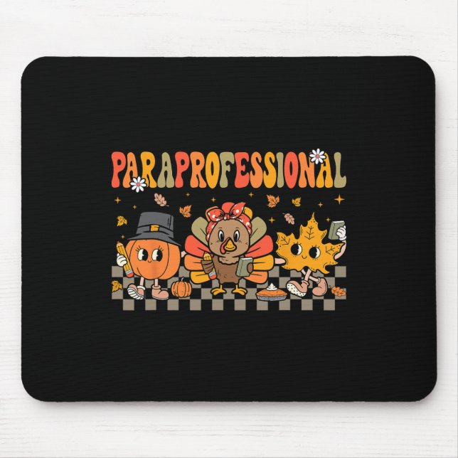 Paraprofessional Fall Crew Parapro Educator Thanks Mouse Pad (Front)