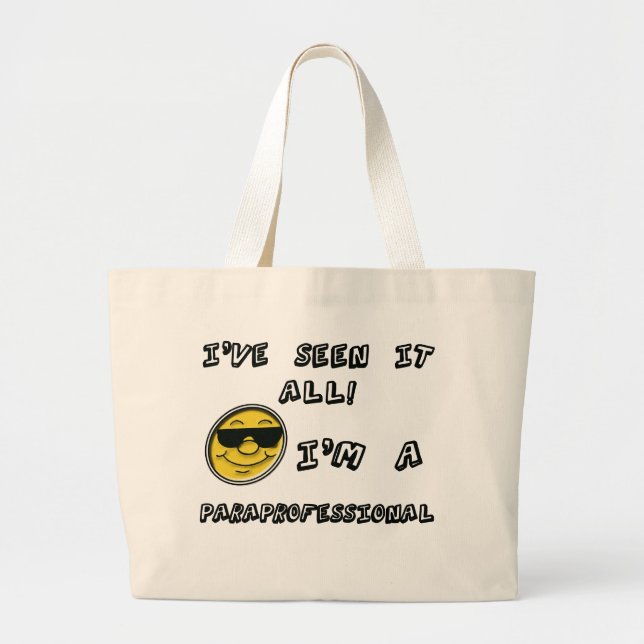 Paraprofessional Large Tote Bag (Front)