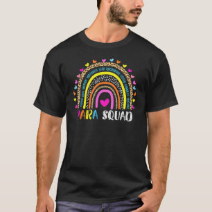 Paraprofessional Para Squad Teacher Crew Boho Rain T-Shirt