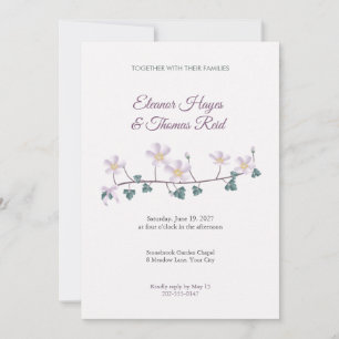 Paraquilegia Alpine Flower Wedding Invitation